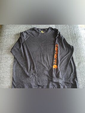 Carhartt Men’s Loose Fit Heavyweight Long Sleeve Work Logo Graphic Tshirt 4XL